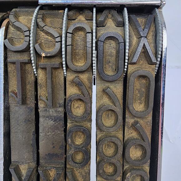 Vintage Jumbo XL 7" Wide Pullman Rubber Band Ink Stamp 11 Number Wood Handle - Picture 4 of 11